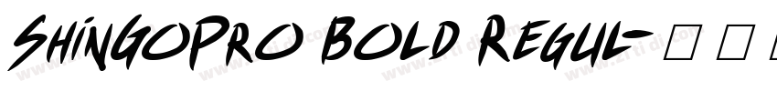 ShinGoPro Bold Regul字体转换